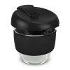 Black 250mL Borosilicate Glass Cups